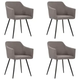 Vidaxl 720286290804 Dining Chairs 4 Pcs Taupe Fabric