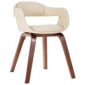 Vidaxl 720286341117 Dining Chair White Faux Leather 100% Polyester Bentwood Standard