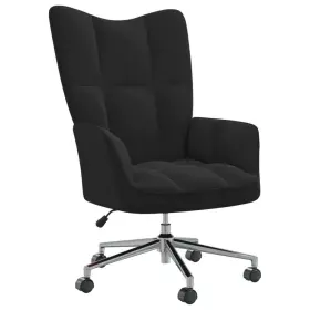 Vidaxl 720286425381 Relaxing Chair Black Velvet Steel Standard