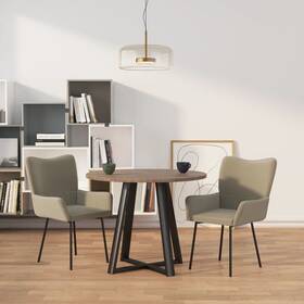 Vidaxl 720287109860 Dining Chair Set Of 2 Light Grey