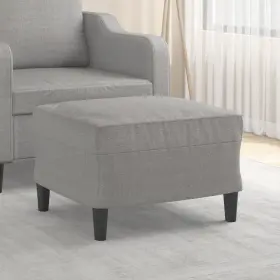 Vidaxl 720287185826 Footstool Light Grey Polyester Fabric 23.6 In X 19.7 16.1