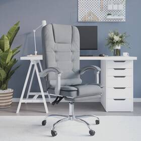 Vidaxl 720287200970 Massage Office Chair Light Gray