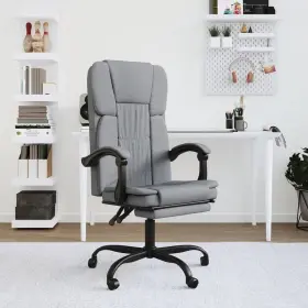 Vidaxl 720287202189 Reclining Office Chair Light Grey