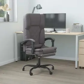 Vidaxl 720287202349 Massage Office Chair Gray Faux Leather Metal Plywood Medium