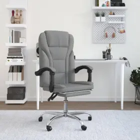 Vidaxl 720287202356 Reclining Office Chair Light Grey
