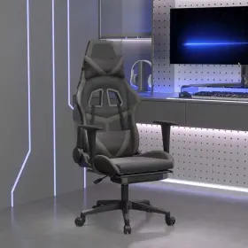 Vidaxl 720287228899 Gaming Chair Black And Grey Faux Leather Metal Plywood Large