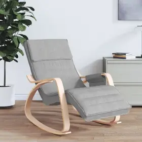 Vidaxl 720845743055 Rocking Chair Light Gray Fabric