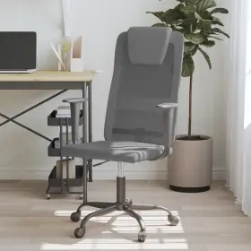 Vidaxl 720845861735 Office Chair Grey Mesh Fabric And Faux Leather Standard