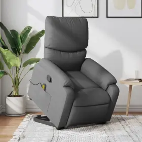Vidaxl 721012185951 Stand Up Massage Recliner Chair Dark Grey