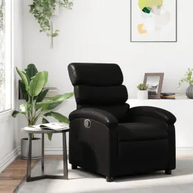 Vidaxl 721012199057 Recliner Chair Black Faux Leather Metal Plywood Standard