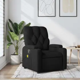 Vidaxl 721012201392 Massage Recliner Chair Black Fabric 100% Polyester Metal Plywood