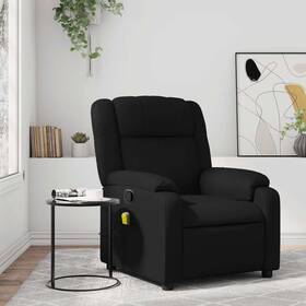 Vidaxl 721012202825 Massage Recliner Chair Black Faux Leather Metal Plywood Standard