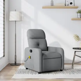 Vidaxl 721012221642 Massage Recliner Chair Light Grey