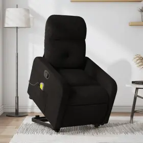 Vidaxl 721012221765 Stand Up Massage Recliner Chair Black Fabric