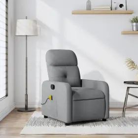 Vidaxl 721012371637 Massage Recliner Chair Light Grey