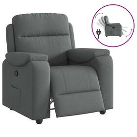 Vidaxl 721102965289 Recliner Chair Dark Grey Fabric 100% Polyester Metal Plywood