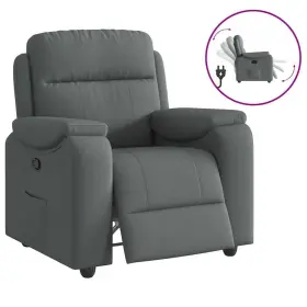 Vidaxl 721102965289 Recliner Chair Dark Grey Fabric 100% Polyester Metal Plywood