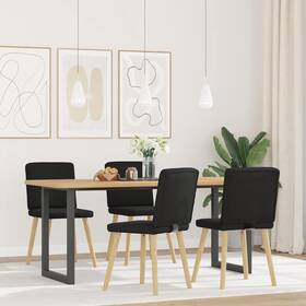Vidaxl 721158567444 Dining Chair Set Of 4 Black