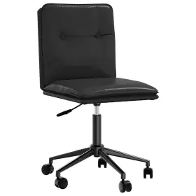 Vidaxl 721158634801 Dining Chair Black Faux Leather Plywood Metal Standard
