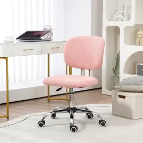 Vinsetto 313039290237 Foam Ergonomic Armless Chair In Pink