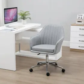 921-386v80gy Vinsetto 24 X 23.25 37.75 Grey Mid-back Swivel Task Chair With Arms