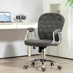 Us921-169v82cg0146 Vinsetto Button Tufted Home Office Chair With Adjustable Height Armrests