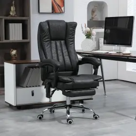 Us921-246v81bk0146 Vinsetto Massage Office Chair High Back Reclining Desk Black