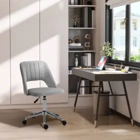 Us921-481v80cw0141 Vinsetto Upholstered Mid-back Home Office Desk Armless Computer Chair