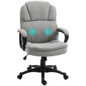 Us921-649v00lg0145 Vinsetto Massage Office Chair With 2 Vibration Points Usb Power Light Gray