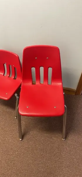 M-9014 Virco Four 4 Stackable Plastic School Chairs Read Description