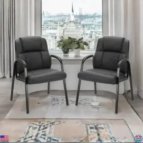 N-sw-6106-2p Visit The Sweetcrispy Store Set Of 2 Big And Tall Pu Leather Guest Chairs For Office Reception Lobby