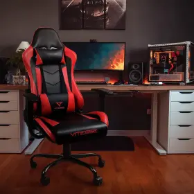 Usyhdjyg-1hh Vitesse Ergonomic Red Gaming Chair For Adults 330 Lbs Pc Computer Racing Office
