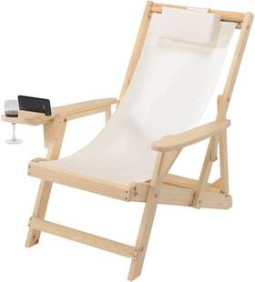W Home 51654962622 Romantic-sling Lounge Chair Natural/beige New Free Shipping