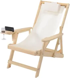 51654962622 W Home Romantic-sling Lounge Chair Natural/beige New Free Shipping