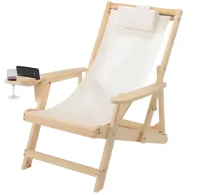 W Home 880751460946 Romantic- Sling Lounge Chair Natural/beige Open Box Free Shipping