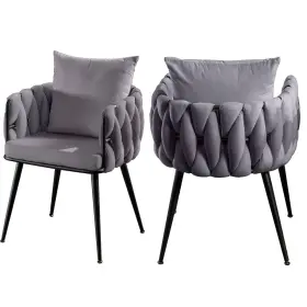 Chair-pu-2-4 Warmiehomy Chairs Set Of 2 Upholstered Dining Room Living With Pillow Tu