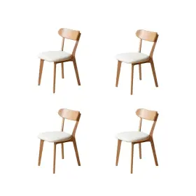 Y28s08047 Wayshome 100% Solid Wood Upholstered Dining Chairs Mid Century Modern Oak Chai