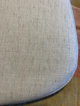 6979339 West Elm Classic Cafe Chair Seat Cushion Set Of 4 White Perf Coastal Linen