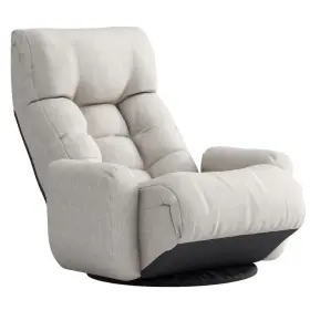 Zt031124434951 Wetiny Gray Fabric Game Chair With Non-adjustable Arms