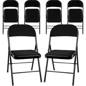 Chi-weysat-1069 Weysat 6 Pack Folding Chairs With Padded Cushions And Back Metal Frame Foldable Chai