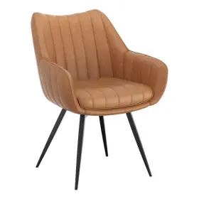 202-139cam Whi 841173080945 Modern Faux Leather Metal Swivel Dining Accent Chair Set Of 2 Camel Black