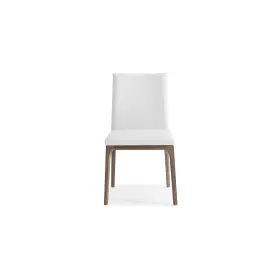 Dc1454-wlt Whiteline Modern Living Dc1454-wlt/wht Stella Dining Chair White Faux Leather Solid Wood With W