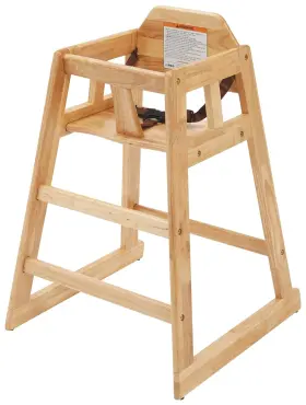 Chh-101 Winco Usa Unassembled Wooden High Chair Natural Tan Medium
