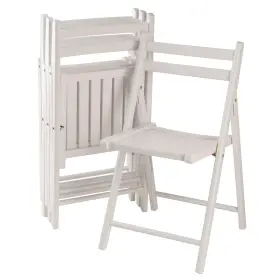 21713104151 Winsome Robin Folding Set White Chair Medium 4-pc