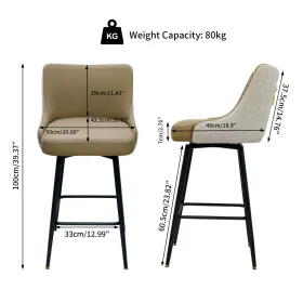 Cijncv9bj3gj Wisfor High-end Counter Height Bar Stool Microfiber Leather Upholstered Accent Barstool