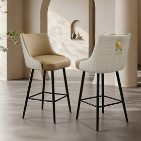 Wisfor Fvdhgg743g47 360 Swivel Bar Stools Upholstered Height Kitchen Island Leather Counter Chair