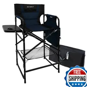 B0dqpxl474 Wkfamout Tall Folding Directors Chair Side Table 30.71 Seat Height Foldable