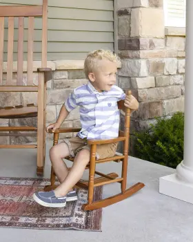 Woodlawn 039678881338 &home 881338 Classic Childs Porch Rocker Natural Oak