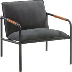 422355 Woodworking Boulevard Cafe Metal Lounge Chair Charcoal Gray Finish
