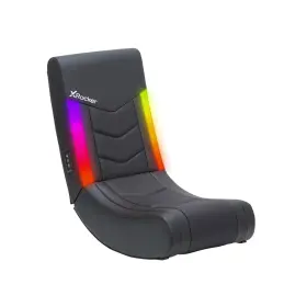 7005601 X Rocker Solo Floor Gaming Chair With Rgb Lighting Black